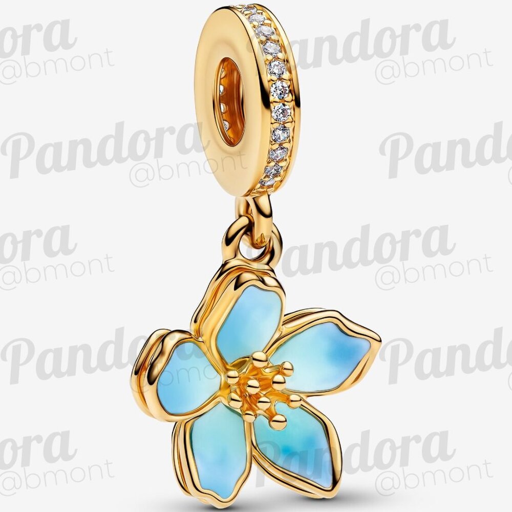 Pandora Blue Blossom Dangle Charm